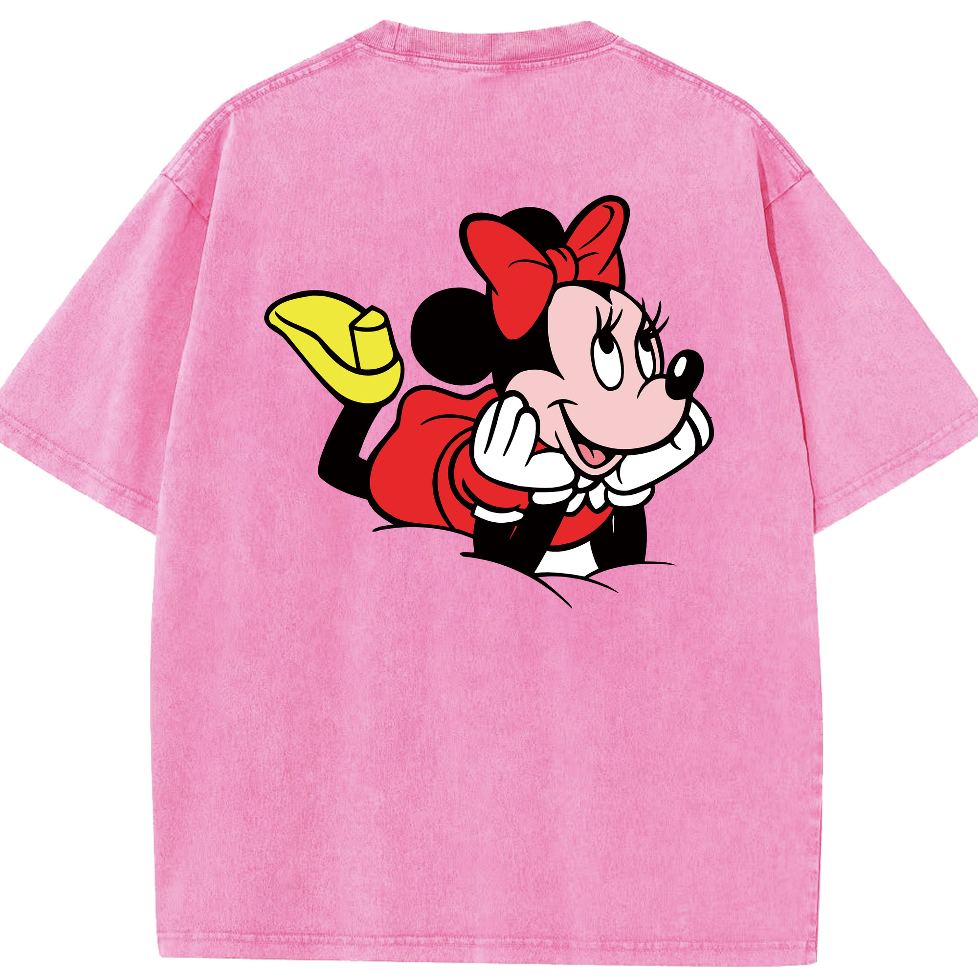 （画像用） ミッキーマウス Mickey Mouse 綿100% ヴィンテージ風 半袖Tシャツ（背面プリント）
